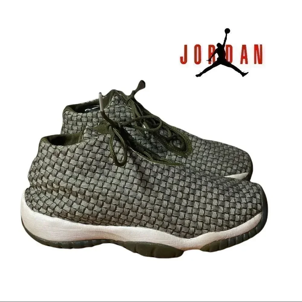 Nike Air Jordan 656504-305 Future Olive Canvas Sneakers 6.5 6.5Y